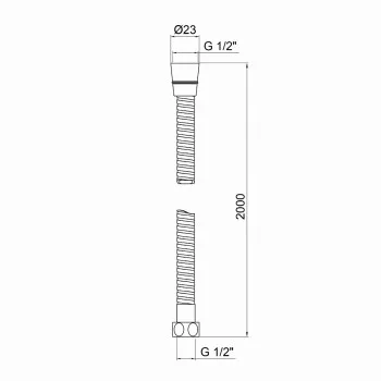 Шланг Lidz Niagara 04 2 м LDNIA04CRM35453 Chrome