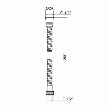 Шланг Lidz Niagara 07 1,2 м LDNIA07CRM35455 Chrome