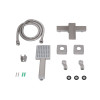 Змішувач для душу Lidz Kubis 010 (з душовим гарнітуром) (k35) LDKUB010NKS28535 Nickel