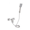 Змішувач для душу Lidz Kubis 010 (з душовим гарнітуром) (k35) LDKUB010NKS28535 Nickel