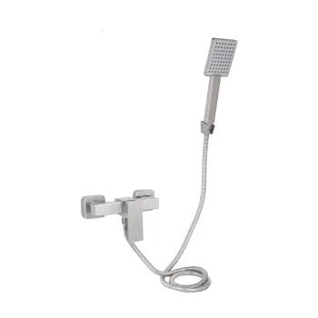 Змішувач для душу Lidz Kubis 010 (з душовим гарнітуром) (k35) LDKUB010NKS28535 Nickel