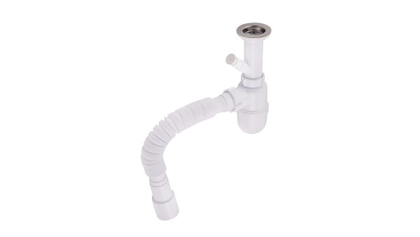 Сифон для раковини Lidz (WHI) 60 06 Y002 00 з відводом для пральної машини (вихід 50 мм)