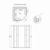 Душевая кабина Lidz Latwa SC90x90.SAT.MID.GR, стекло тонированное 4 мм без поддона