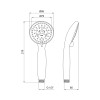 Лейка для ручного душа Lidz Niagara 04 85 мм округлая LDNIA04CRM22033 Chrome