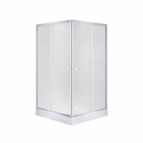 Набір Lidz душова кабіна Wawel SC80x80.SAT.LOW.FR, скло Frost 4 мм + піддон Mazur