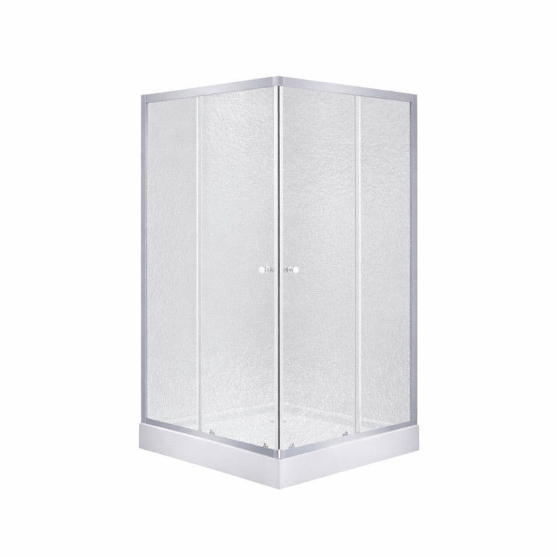 Набір Lidz душова кабіна Wawel SC80x80.SAT.LOW.FR, скло Frost 4 мм + піддон Mazur