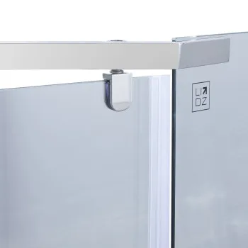 Душова кабіна Lidz Dozorca SC90x90.CRM.LOW.TR, скло прозоре 6 мм
