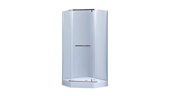 Душова кабіна Lidz Dozorca SC90x90.CRM.LOW.TR, скло прозоре 6 мм