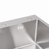 Мойка для кухни интегрированная Lidz Handmade H6050 (LDH6050BRU35371) Brushed Steel 3,0/1,0 мм