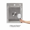 Мойка для кухни интегрированная Lidz Handmade H4050 (LDH4050BRU39258) Brushed Steel 3,0/1,0 мм