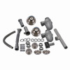 Мийка для кухні з двома чашами інтегрована Lidz Handmade H7843 (LDH7843BRU35387) Brushed Steel 3,0/1,0 мм
