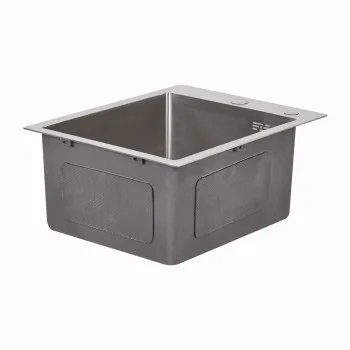 Мийка для кухні інтегрована Lidz Handmade H4050 (LDH4050BRU39258) Brushed Steel 3,0/1,0 мм
