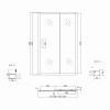 Душові двері в нішу Lidz Aria SD120x185.CRM.FR, скло Frost 5 мм