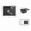 Кухонна мийка Lidz 650x500/200 GRF-13 (LIDZGRF13650500200)