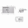 Кухонна мийка Lidz 860х500/240 GRA-09 (LIDZGRA09860500240)