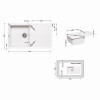 Кухонна мийка Lidz 860х500/240 WHI-01 (LIDZWHI01860500240)