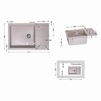 Кухонна мийка Lidz 781x510/200 COL-06 (LIDZCOL06781510200)