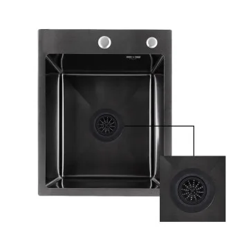 Сітка для сифона Lidz Acsis LA27 Black, силіконова, 117х117х37 мм LDACS33BLM49775