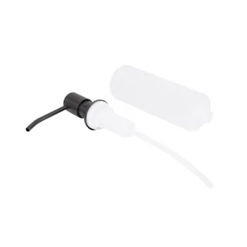 Дозатор для миючого засобу Lidz Acsis LA30 Brushed Black PVD, круглий LDACSLA30BLM49827