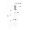 Дозатор для миючого засобу Lidz Acsis LA29 Brushed Steel, круглий LDACSLA29BRU49828