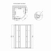 Душевая кабина Lidz Latwa SC90x90.SAT.LOW.DGR, стекло темное тонированное 4 мм без поддона