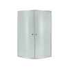 Душова кабіна Latwa SC80x80.SAT.MID.FR полукругла, скло Frost 4 мм + Душовий піддон KAPIELKA ST80x80x26, з панеллю Lidz