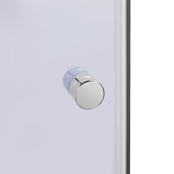 Душова кабіна Latwa SC80x80.SAT.HIGH.GR полукругла, скло тон. 4 мм + Душовий піддон KAPIELKA ST80x80x41, з панеллю Lidz