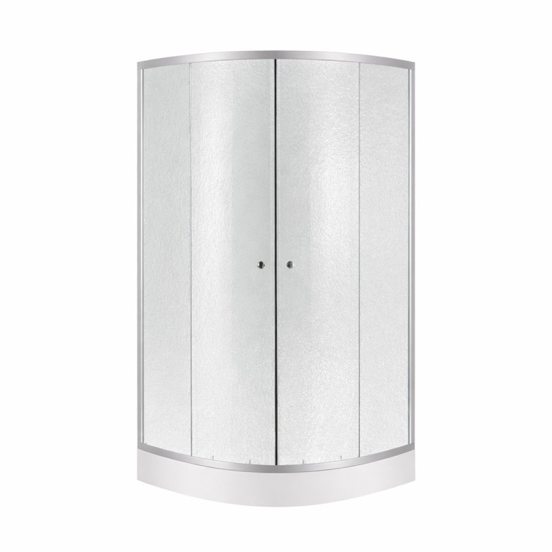 Душевая кабина Lidz Latwa SC80x80.SAT.LOW.FR, стекло Frost 4 мм + Lidz Душевой поддон KAPIELKA ST80x80x14