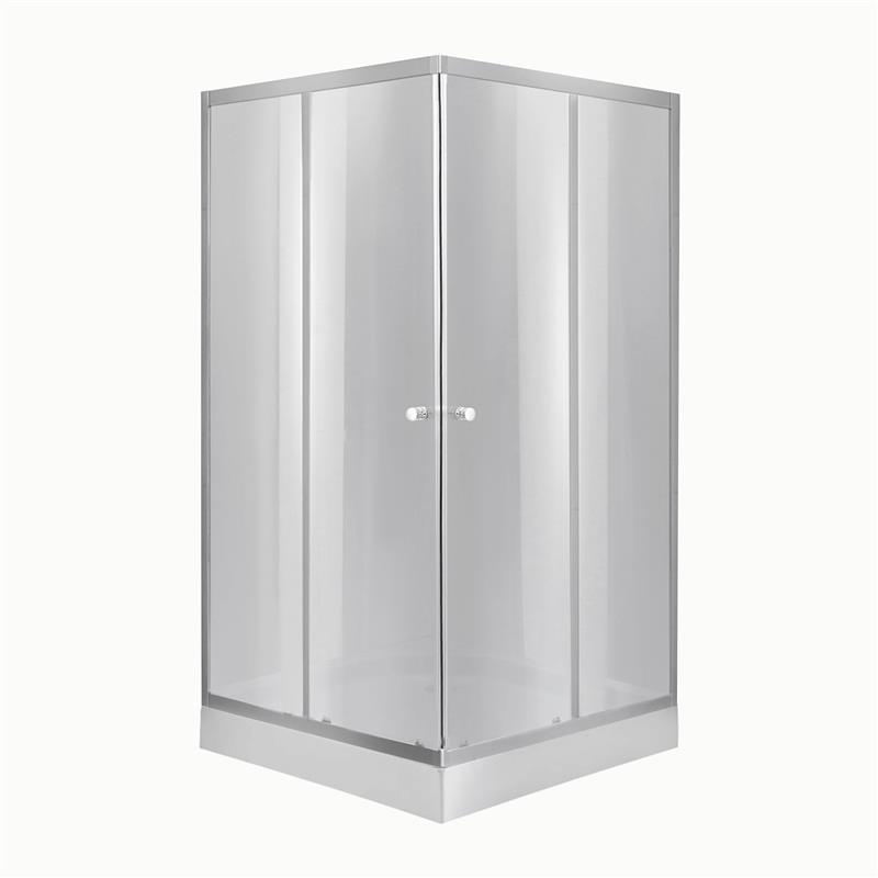 Lidz Набор: Душевая кабина Wawel SC90x90.SAT.LOW.DGR, квадратная, стекло тонированное 4 мм + Душевой поддон Kapielka ST90x90x14