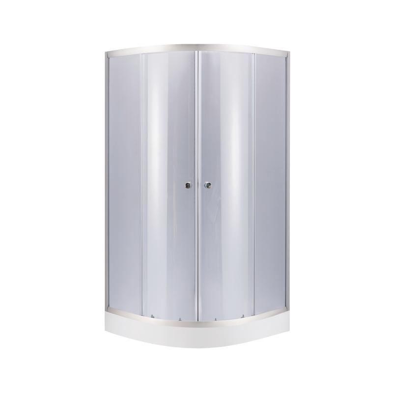 Душевая кабина Lidz Latwa SC80x80.SAT.LOW.GR, стекло тон. 4 мм + Lidz Душевой поддон KAPIELKA ST80x80x14