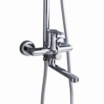 Душова система латунна універсальна Lidz Astra 1030 на три споживачі (з виливом) (k35) LDAST1030CRM48086 Chrome