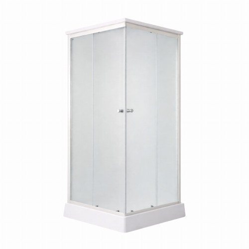 Душовий бокс Lidz Kubis SB90x90.SAT.LOW.FR, скло Frost 4 мм