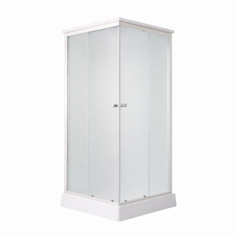 Душовий бокс Lidz Kubis SB90x90.SAT.LOW.FR, скло Frost 4 мм