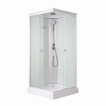 Душовий бокс Lidz Kubis SB90x90.SAT.LOW.FR, скло Frost 4 мм