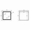 Зеркало Lidz Kubis (KU2) 700х700 с LED-подсветкой Touch, с антизапотеванием, с диммером, рег. яркости LDKU70070049288