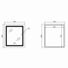 Зеркало Lidz Kubis 700х800 с LED-подсветкой Touch, с антизапотеванием, с диммером, рег. яркости LD78LF9048070