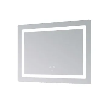 Дзеркало Lidz Kubis (KU2) 800х600 з LED-підсвічуванням Touch, з антизапотіванням, з димером, рег. яскравості LD78LF904806048446