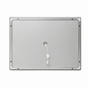 Дзеркало Lidz Kubis (KU2) 1000х800 з годинником, з LED-підсвічуванням Touch, з антизапотіванням, з димером, рег. яскравості LDKU1000800CL49282