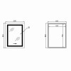 Дзеркало Lidz Kubis (KU2) 600х800 з годинником, з LED-підсвічуванням Touch, з антизапотіванням, з димером, рег. яскравості LDKU600800CL49280