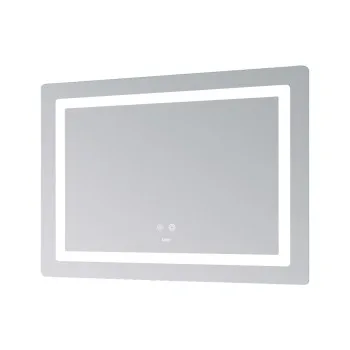 Дзеркало Lidz Kubis (KU2) 900х700 з LED-підсвічуванням Touch, з антизапотіванням, з димером, рег. яскравості LD78LF904907048452
