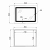 Зеркало Lidz Kubis (KU2) 800х600 с LED-подсветкой Touch, с антизапотеванием, с диммером, рег. яркости LD78LF904708048446