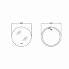 Зеркало Lidz Astra R600 с LED-подсветкой Touch, с антизапотеванием, с диммером, рег. яркости LDASR60049289