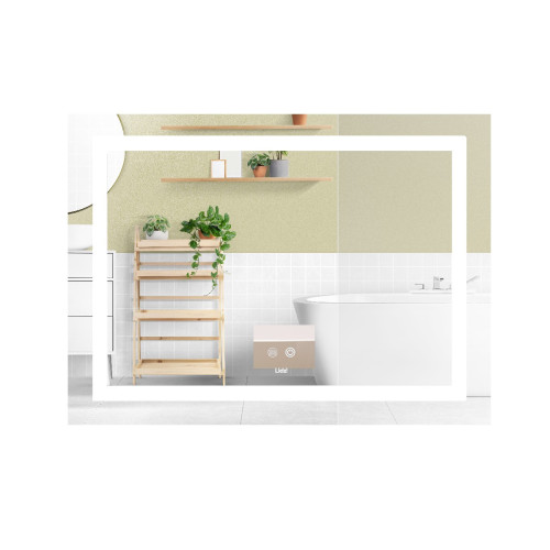 Дзеркало Lidz Kubis (KU1) 900х700 з LED-підсвічуванням Touch, з антизапотіванням, з димером, рег. яскравості LD78LF904907048451