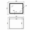 Дзеркало Lidz Kubis (KU1) 900х700 з LED-підсвічуванням Touch, з антизапотіванням, з димером, рег. яскравості LD78LF904907048451