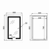Зеркало Lidz Kubis (KU2) 500х800 с LED-подсветкой Touch, с антизапотеванием, с диммером, рег. яркости LD78LF936508048448