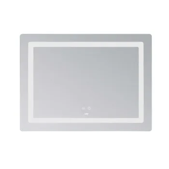 Дзеркало Lidz Kubis (KU2) 900х700 з LED-підсвічуванням Touch, з антизапотіванням, з димером, рег. яскравості LD78LF904907048452