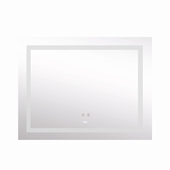 Дзеркало Lidz Kubis (KU1) 1200х800 з LED-підсвічуванням Touch, з антизапотіванням, з димером, рег. яскравості LDKUB120080049008