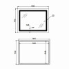 Дзеркало Lidz Kubis (KU2) 900х700 з LED-підсвічуванням Touch, з антизапотіванням, з димером, рег. яскравості LD78LF904907048452