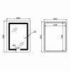 Зеркало Lidz Kubis (KU2) 600х800 с LED-подсветкой Touch, с антизапотеванием, с диммером, рег. яркости LD78LF937608048449
