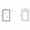 Зеркало Lidz Orion (OR2) 500х800 с LED-подсветкой Touch, с антизапотеванием, с диммером, рег. яркости LDOR50080049291